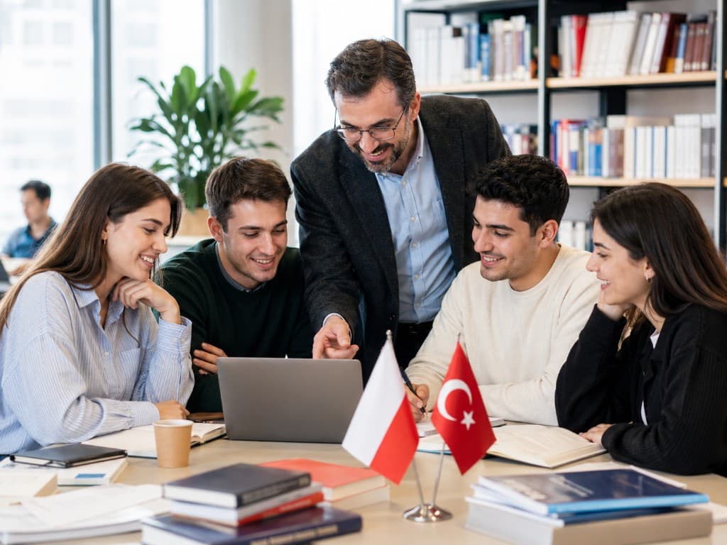 Academic Club study session with Polish-Turkish students