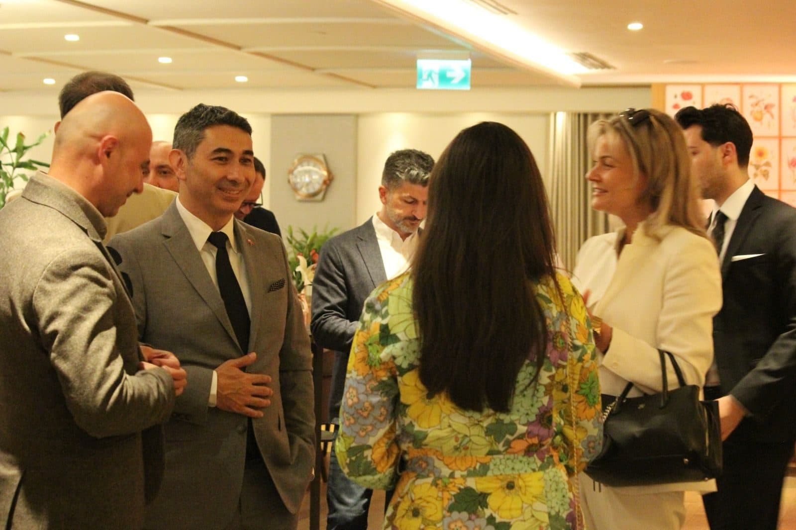 Guests in conversation during the reception